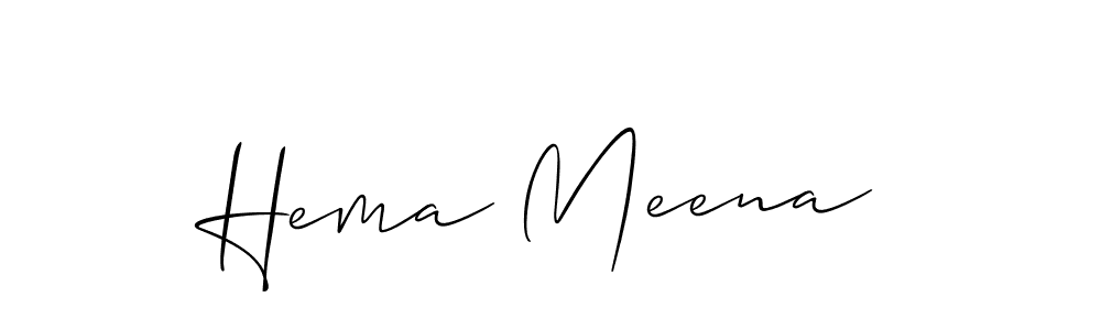 How to Draw Hema Meena signature style? Allison_Script is a latest design signature styles for name Hema Meena. Hema Meena signature style 2 images and pictures png