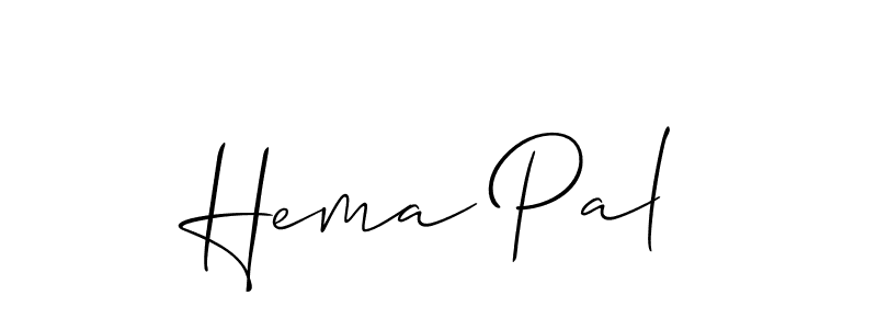 Create a beautiful signature design for name Hema Pal. With this signature (Allison_Script) fonts, you can make a handwritten signature for free. Hema Pal signature style 2 images and pictures png