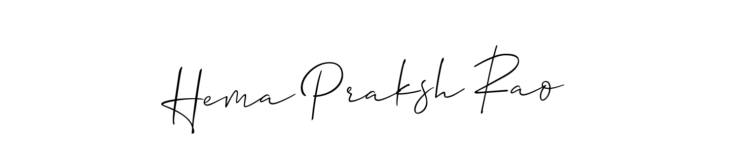 Create a beautiful signature design for name Hema Praksh Rao. With this signature (Allison_Script) fonts, you can make a handwritten signature for free. Hema Praksh Rao signature style 2 images and pictures png