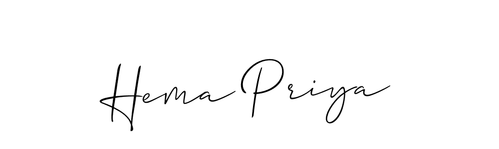 Make a short Hema Priya signature style. Manage your documents anywhere anytime using Allison_Script. Create and add eSignatures, submit forms, share and send files easily. Hema Priya signature style 2 images and pictures png