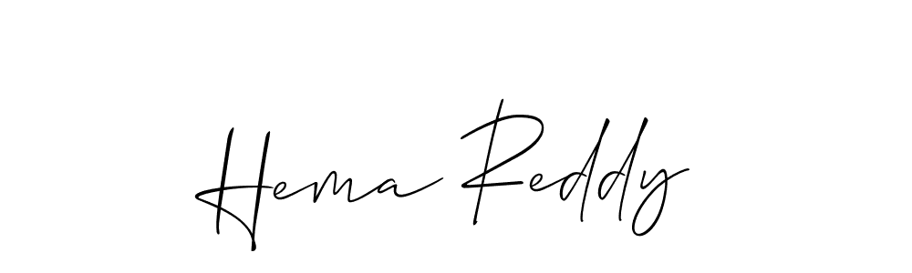 Also we have Hema Reddy name is the best signature style. Create professional handwritten signature collection using Allison_Script autograph style. Hema Reddy signature style 2 images and pictures png