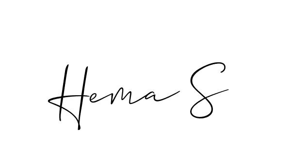 Once you've used our free online signature maker to create your best signature Allison_Script style, it's time to enjoy all of the benefits that Hema S name signing documents. Hema S signature style 2 images and pictures png