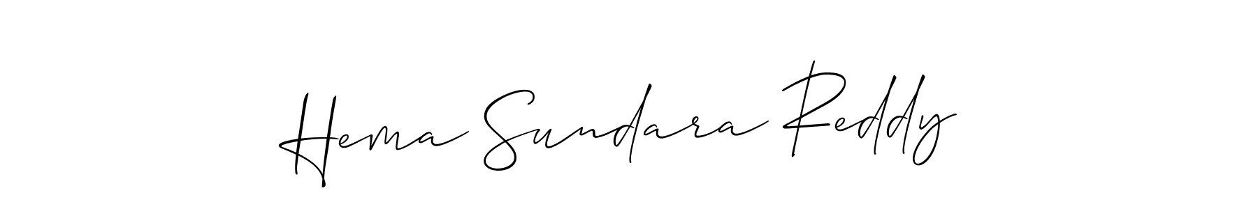 Make a beautiful signature design for name Hema Sundara Reddy. With this signature (Allison_Script) style, you can create a handwritten signature for free. Hema Sundara Reddy signature style 2 images and pictures png