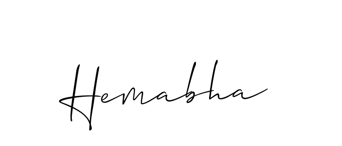 You should practise on your own different ways (Allison_Script) to write your name (Hemabha) in signature. don't let someone else do it for you. Hemabha signature style 2 images and pictures png