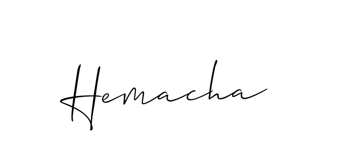 You can use this online signature creator to create a handwritten signature for the name Hemacha. This is the best online autograph maker. Hemacha signature style 2 images and pictures png