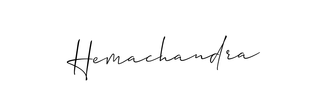 Use a signature maker to create a handwritten signature online. With this signature software, you can design (Allison_Script) your own signature for name Hemachandra. Hemachandra signature style 2 images and pictures png