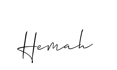 How to make Hemah name signature. Use Allison_Script style for creating short signs online. This is the latest handwritten sign. Hemah signature style 2 images and pictures png