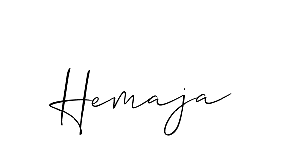 Make a short Hemaja signature style. Manage your documents anywhere anytime using Allison_Script. Create and add eSignatures, submit forms, share and send files easily. Hemaja signature style 2 images and pictures png