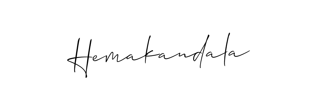 It looks lik you need a new signature style for name Hemakandala. Design unique handwritten (Allison_Script) signature with our free signature maker in just a few clicks. Hemakandala signature style 2 images and pictures png