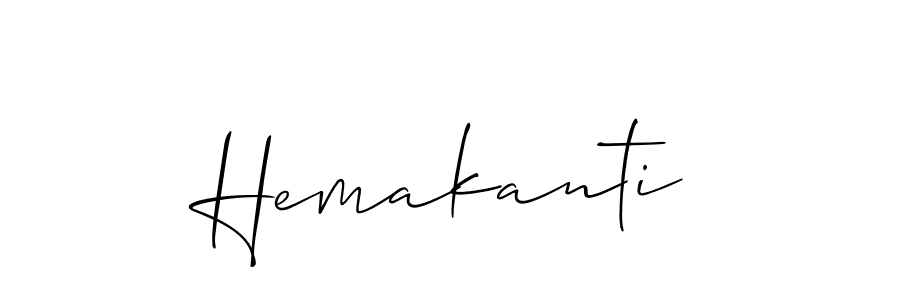 Allison_Script is a professional signature style that is perfect for those who want to add a touch of class to their signature. It is also a great choice for those who want to make their signature more unique. Get Hemakanti name to fancy signature for free. Hemakanti signature style 2 images and pictures png