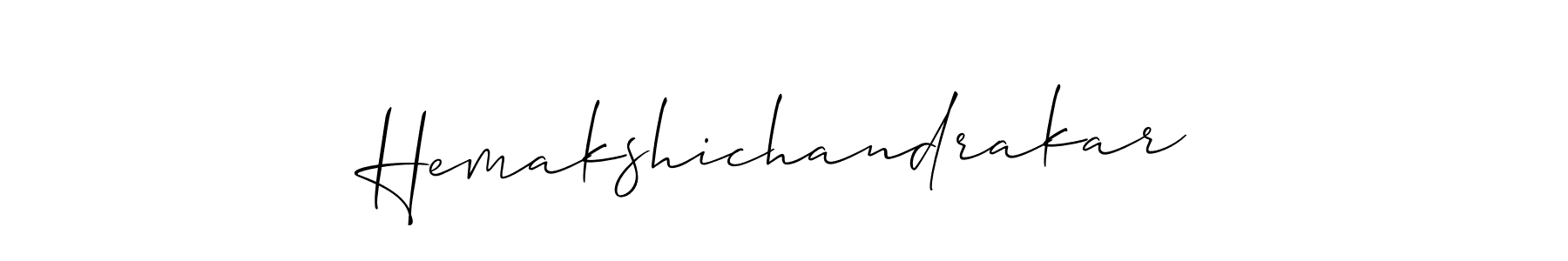 Also You can easily find your signature by using the search form. We will create Hemakshichandrakar name handwritten signature images for you free of cost using Allison_Script sign style. Hemakshichandrakar signature style 2 images and pictures png
