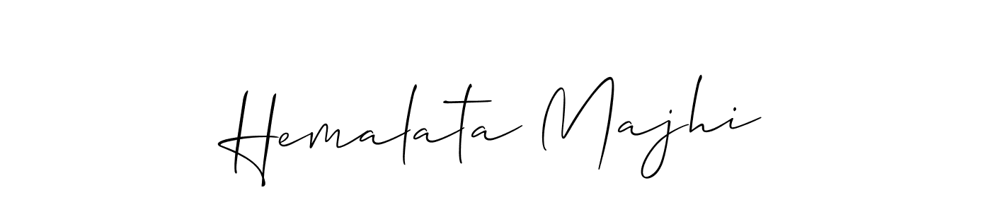 Also You can easily find your signature by using the search form. We will create Hemalata Majhi name handwritten signature images for you free of cost using Allison_Script sign style. Hemalata Majhi signature style 2 images and pictures png