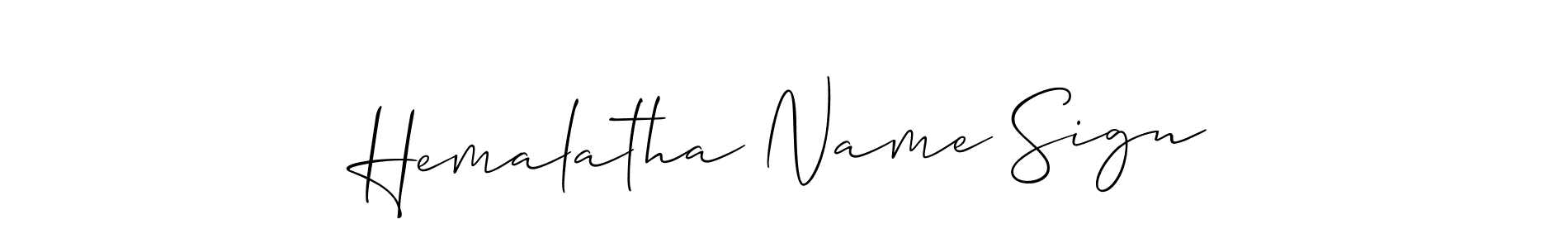 It looks lik you need a new signature style for name Hemalatha Name Sign. Design unique handwritten (Allison_Script) signature with our free signature maker in just a few clicks. Hemalatha Name Sign signature style 2 images and pictures png