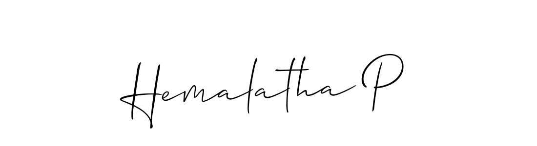 Best and Professional Signature Style for Hemalatha P. Allison_Script Best Signature Style Collection. Hemalatha P signature style 2 images and pictures png