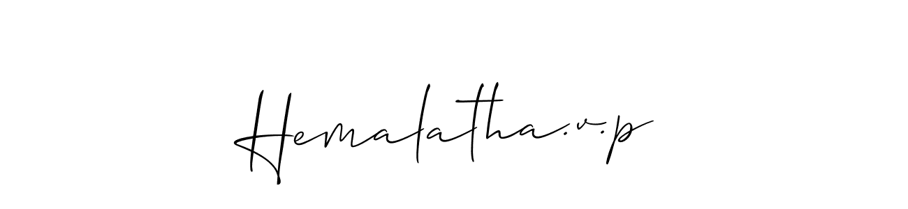 Hemalatha.v.p stylish signature style. Best Handwritten Sign (Allison_Script) for my name. Handwritten Signature Collection Ideas for my name Hemalatha.v.p. Hemalatha.v.p signature style 2 images and pictures png