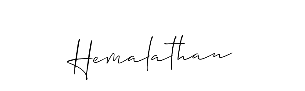 Create a beautiful signature design for name Hemalathan. With this signature (Allison_Script) fonts, you can make a handwritten signature for free. Hemalathan signature style 2 images and pictures png