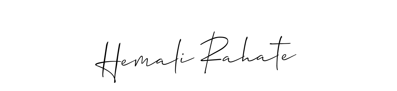 Hemali Rahate stylish signature style. Best Handwritten Sign (Allison_Script) for my name. Handwritten Signature Collection Ideas for my name Hemali Rahate. Hemali Rahate signature style 2 images and pictures png