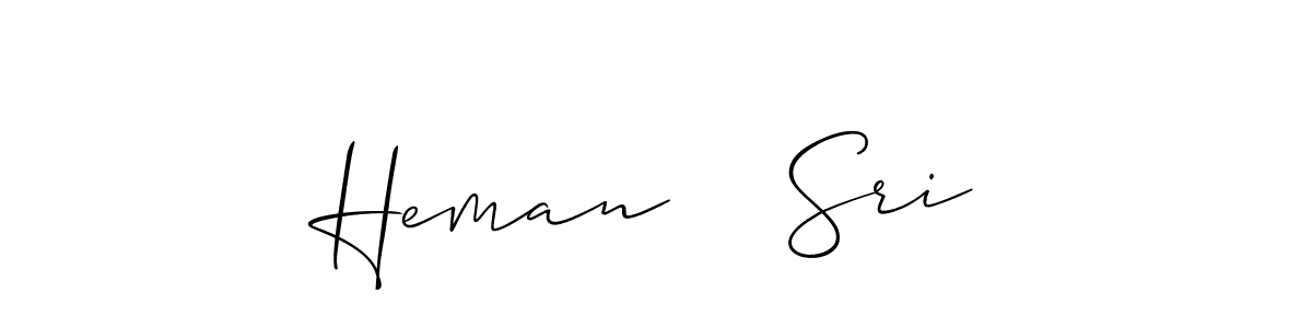 Use a signature maker to create a handwritten signature online. With this signature software, you can design (Allison_Script) your own signature for name Heman    Sri. Heman    Sri signature style 2 images and pictures png