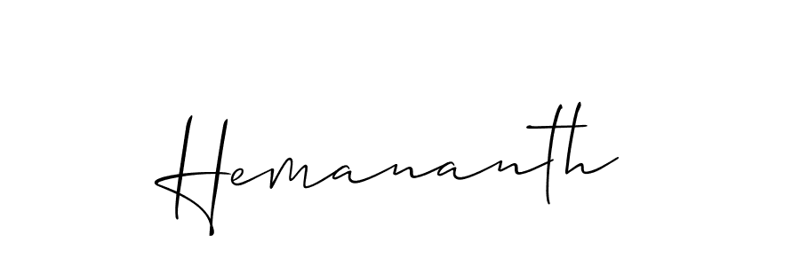 Hemananth stylish signature style. Best Handwritten Sign (Allison_Script) for my name. Handwritten Signature Collection Ideas for my name Hemananth. Hemananth signature style 2 images and pictures png