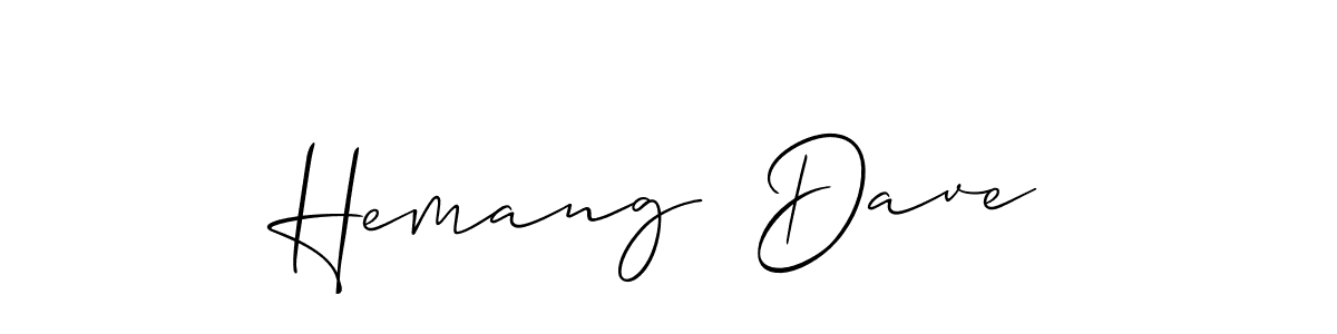 Once you've used our free online signature maker to create your best signature Allison_Script style, it's time to enjoy all of the benefits that Hemang  Dave name signing documents. Hemang  Dave signature style 2 images and pictures png
