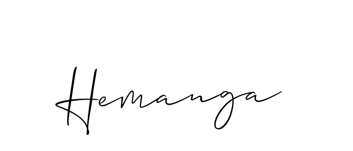 Create a beautiful signature design for name Hemanga. With this signature (Allison_Script) fonts, you can make a handwritten signature for free. Hemanga signature style 2 images and pictures png