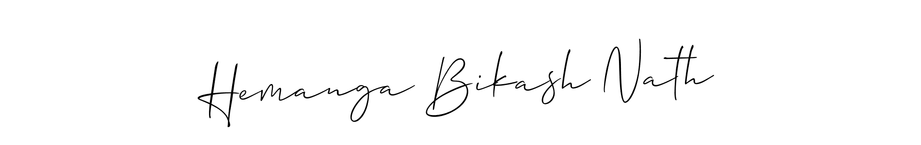 Make a beautiful signature design for name Hemanga Bikash Nath. With this signature (Allison_Script) style, you can create a handwritten signature for free. Hemanga Bikash Nath signature style 2 images and pictures png