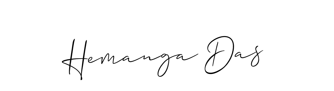 Use a signature maker to create a handwritten signature online. With this signature software, you can design (Allison_Script) your own signature for name Hemanga Das. Hemanga Das signature style 2 images and pictures png