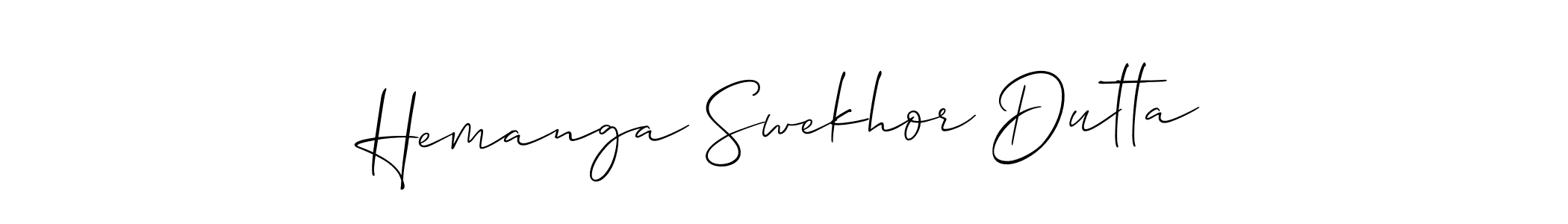 Create a beautiful signature design for name Hemanga Swekhor Dutta. With this signature (Allison_Script) fonts, you can make a handwritten signature for free. Hemanga Swekhor Dutta signature style 2 images and pictures png