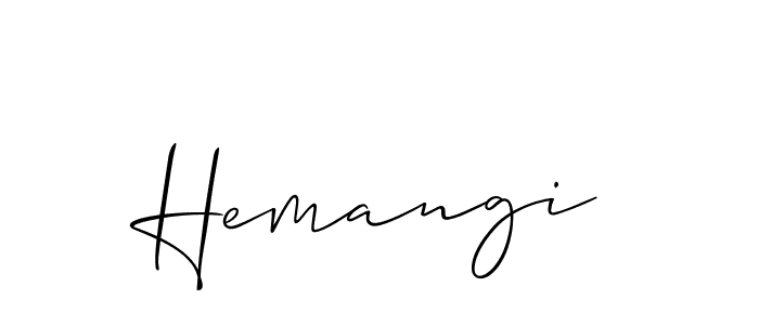 Similarly Allison_Script is the best handwritten signature design. Signature creator online .You can use it as an online autograph creator for name Hemangi. Hemangi signature style 2 images and pictures png