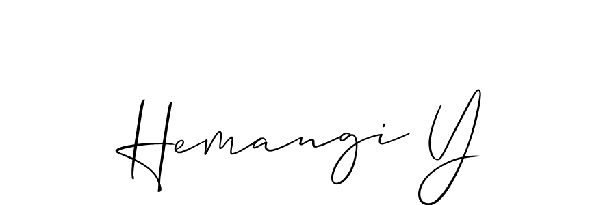 Also You can easily find your signature by using the search form. We will create Hemangi Y name handwritten signature images for you free of cost using Allison_Script sign style. Hemangi Y signature style 2 images and pictures png