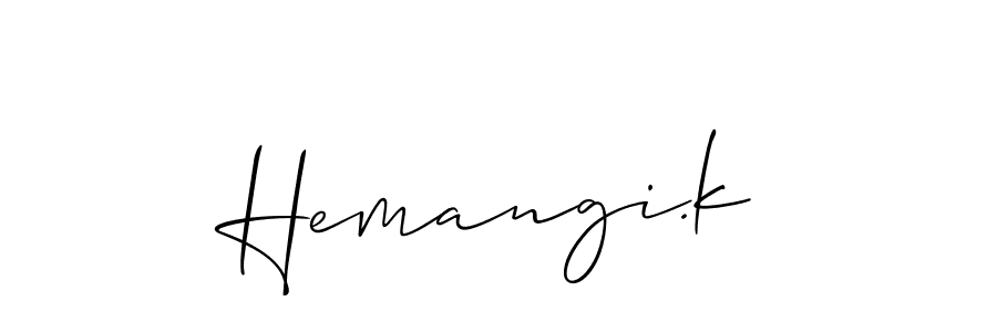 Make a beautiful signature design for name Hemangi.k. Use this online signature maker to create a handwritten signature for free. Hemangi.k signature style 2 images and pictures png