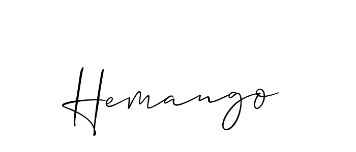 You should practise on your own different ways (Allison_Script) to write your name (Hemango) in signature. don't let someone else do it for you. Hemango signature style 2 images and pictures png