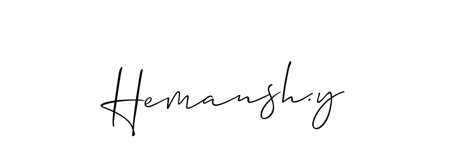 How to Draw Hemansh.y signature style? Allison_Script is a latest design signature styles for name Hemansh.y. Hemansh.y signature style 2 images and pictures png