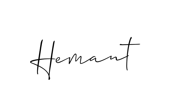 The best way (Allison_Script) to make a short signature is to pick only two or three words in your name. The name Hemant include a total of six letters. For converting this name. Hemant signature style 2 images and pictures png