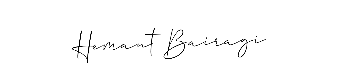 Design your own signature with our free online signature maker. With this signature software, you can create a handwritten (Allison_Script) signature for name Hemant Bairagi. Hemant Bairagi signature style 2 images and pictures png