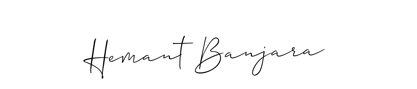 Also we have Hemant Banjara name is the best signature style. Create professional handwritten signature collection using Allison_Script autograph style. Hemant Banjara signature style 2 images and pictures png