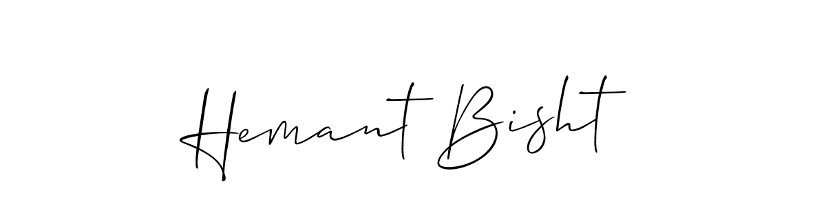 It looks lik you need a new signature style for name Hemant Bisht. Design unique handwritten (Allison_Script) signature with our free signature maker in just a few clicks. Hemant Bisht signature style 2 images and pictures png