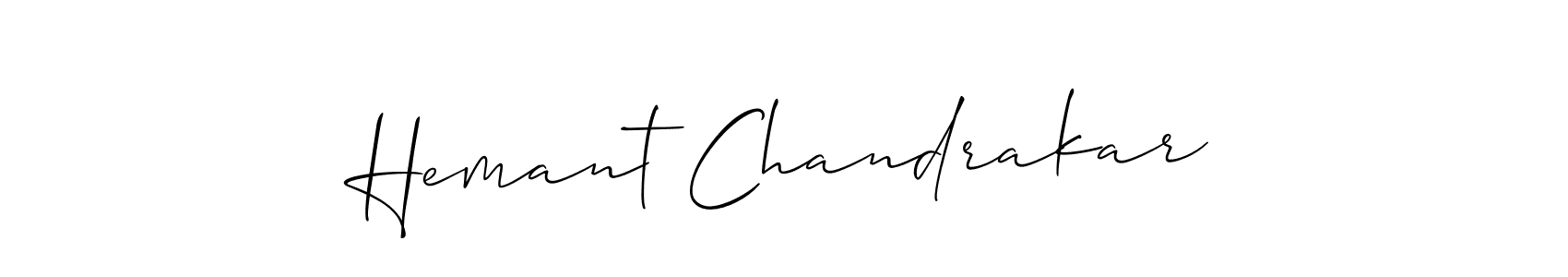 Also You can easily find your signature by using the search form. We will create Hemant Chandrakar name handwritten signature images for you free of cost using Allison_Script sign style. Hemant Chandrakar signature style 2 images and pictures png