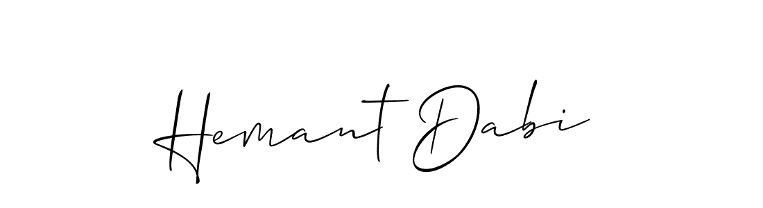 Make a beautiful signature design for name Hemant Dabi. With this signature (Allison_Script) style, you can create a handwritten signature for free. Hemant Dabi signature style 2 images and pictures png