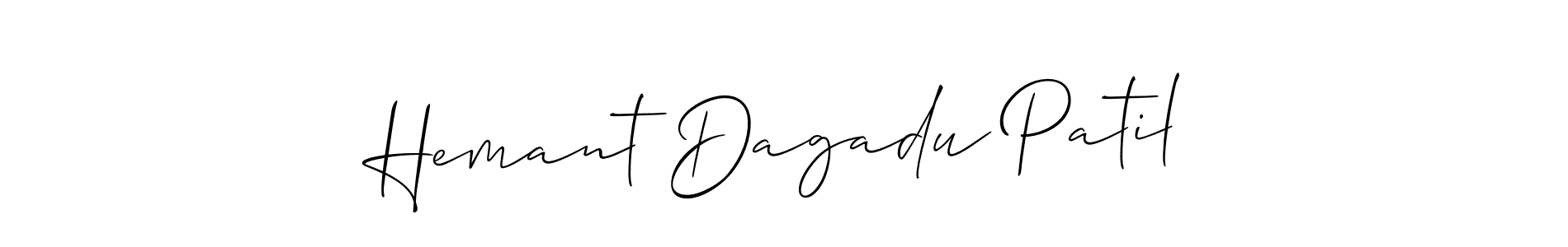 Also You can easily find your signature by using the search form. We will create Hemant Dagadu Patil name handwritten signature images for you free of cost using Allison_Script sign style. Hemant Dagadu Patil signature style 2 images and pictures png