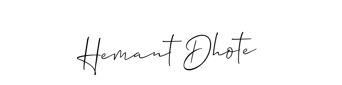 Similarly Allison_Script is the best handwritten signature design. Signature creator online .You can use it as an online autograph creator for name Hemant Dhote. Hemant Dhote signature style 2 images and pictures png