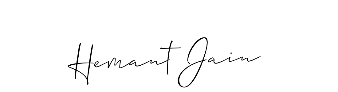 Make a beautiful signature design for name Hemant Jain. With this signature (Allison_Script) style, you can create a handwritten signature for free. Hemant Jain signature style 2 images and pictures png