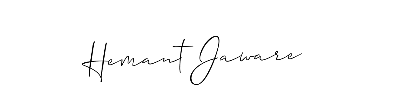 Create a beautiful signature design for name Hemant Jaware. With this signature (Allison_Script) fonts, you can make a handwritten signature for free. Hemant Jaware signature style 2 images and pictures png