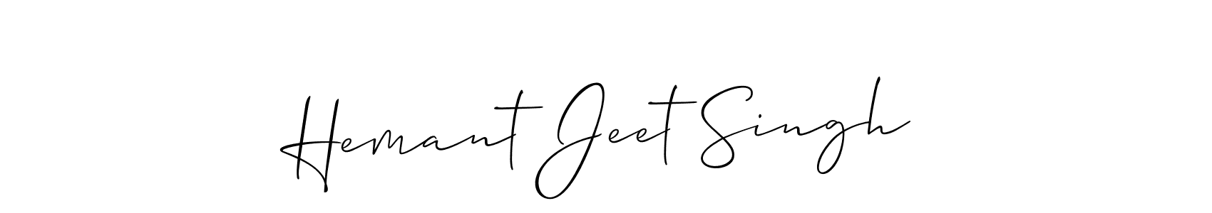 Hemant Jeet Singh stylish signature style. Best Handwritten Sign (Allison_Script) for my name. Handwritten Signature Collection Ideas for my name Hemant Jeet Singh. Hemant Jeet Singh signature style 2 images and pictures png