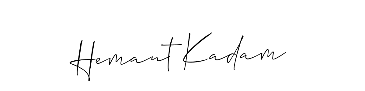 Hemant Kadam stylish signature style. Best Handwritten Sign (Allison_Script) for my name. Handwritten Signature Collection Ideas for my name Hemant Kadam. Hemant Kadam signature style 2 images and pictures png