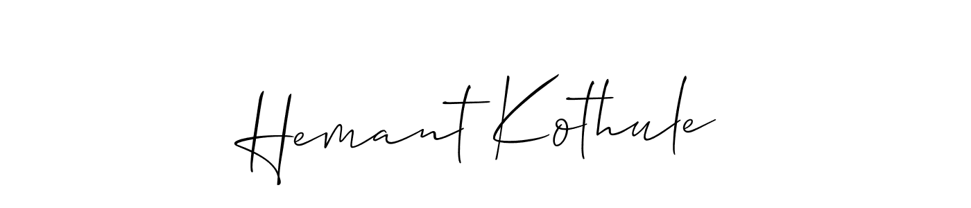 Create a beautiful signature design for name Hemant Kothule. With this signature (Allison_Script) fonts, you can make a handwritten signature for free. Hemant Kothule signature style 2 images and pictures png