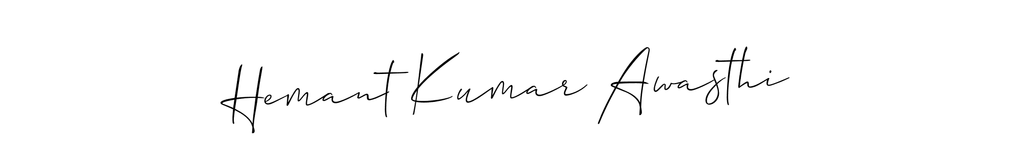 How to make Hemant Kumar Awasthi signature? Allison_Script is a professional autograph style. Create handwritten signature for Hemant Kumar Awasthi name. Hemant Kumar Awasthi signature style 2 images and pictures png