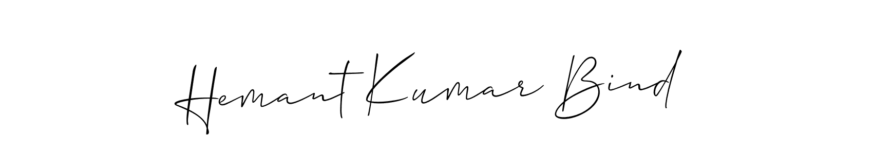 Create a beautiful signature design for name Hemant Kumar Bind. With this signature (Allison_Script) fonts, you can make a handwritten signature for free. Hemant Kumar Bind signature style 2 images and pictures png