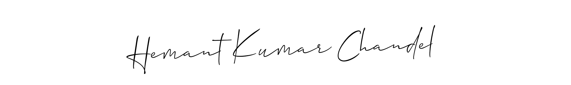 Hemant Kumar Chandel stylish signature style. Best Handwritten Sign (Allison_Script) for my name. Handwritten Signature Collection Ideas for my name Hemant Kumar Chandel. Hemant Kumar Chandel signature style 2 images and pictures png