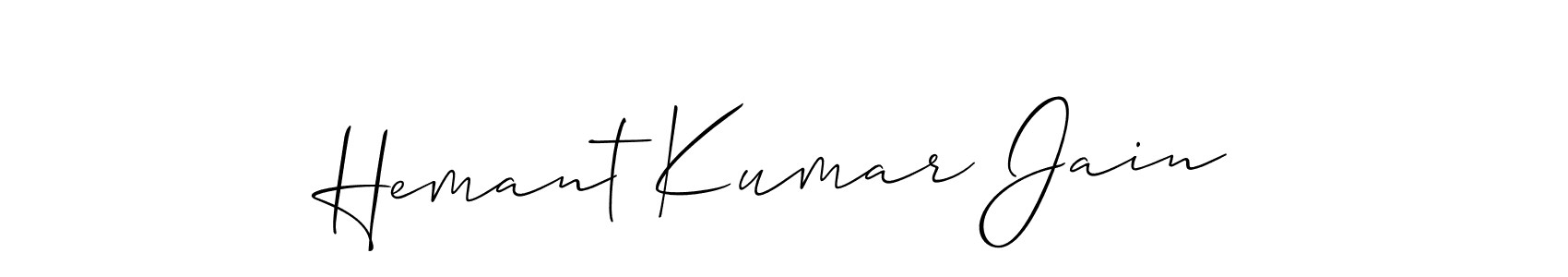 Use a signature maker to create a handwritten signature online. With this signature software, you can design (Allison_Script) your own signature for name Hemant Kumar Jain. Hemant Kumar Jain signature style 2 images and pictures png